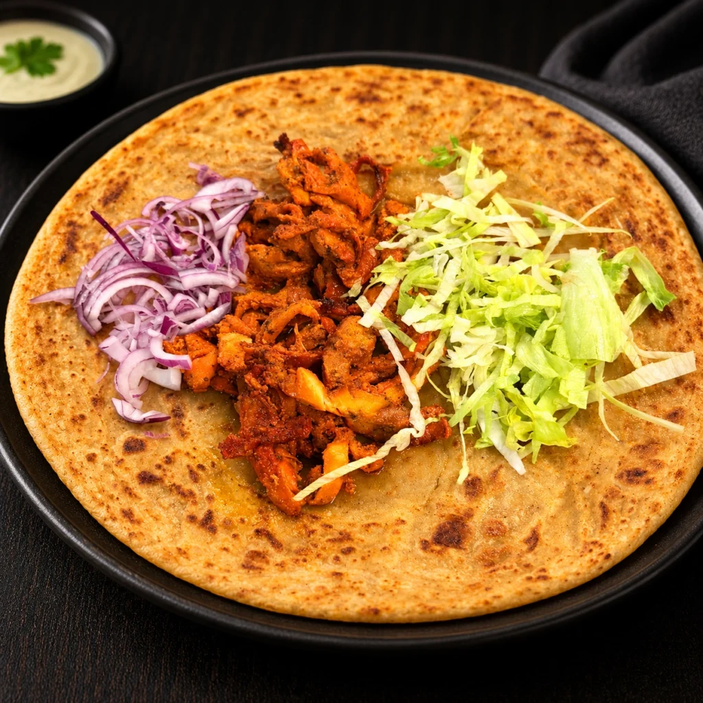 chicken shawarma parantha
