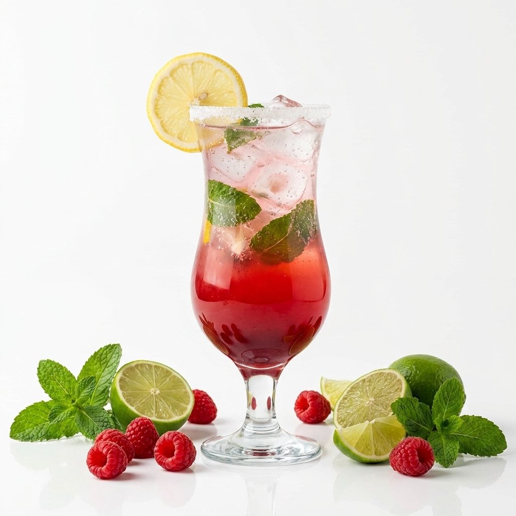 raspberry and lime mojito